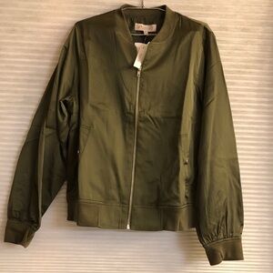 NWT Philosophy Satin look Bomber Jacket Petite Large